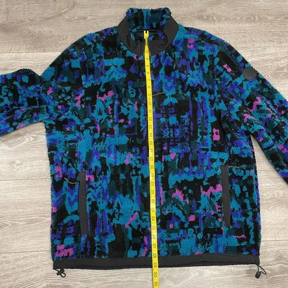 American Eagle Full Zip Sherpa Fleece Teddy Lined Jacket Multicolored Camo XL - Picture 8 of 16